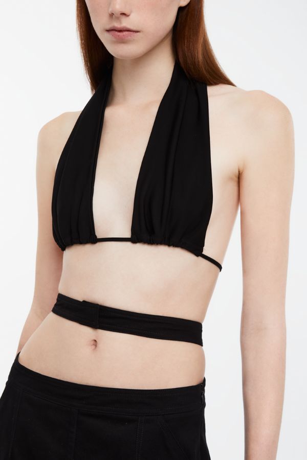 ANDREADAMO - DRAPED JERSEY BRA BLACK
