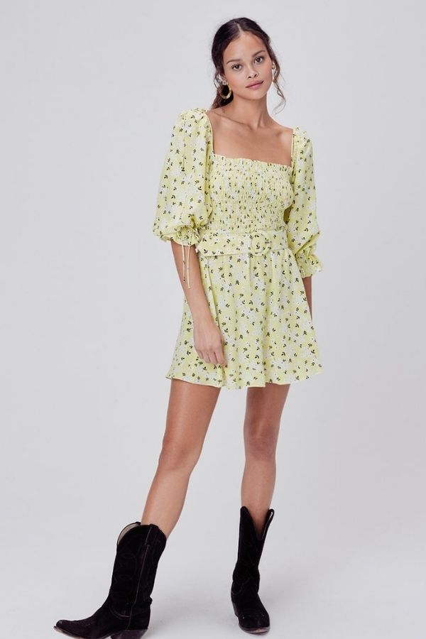 FOR LOVE & LEMONS - CHRYSANTHEMUM MINI DRESS