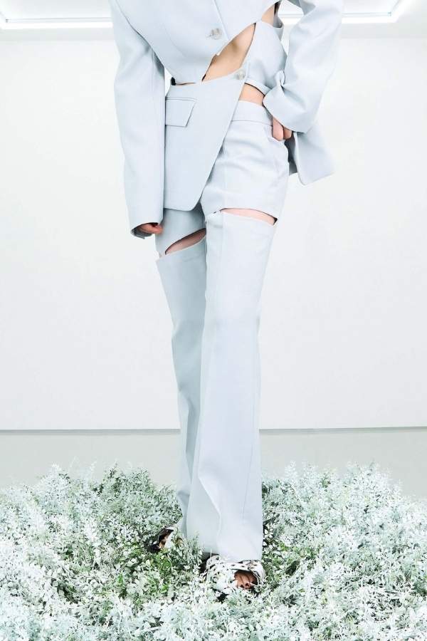 J KOO - CUT-OUT DETAILED FLARED TROUSERS_L/GB