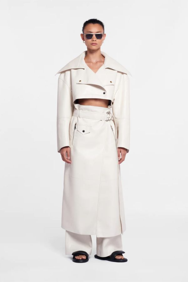 NANUSHKA - MARIELLA COAT IVORY