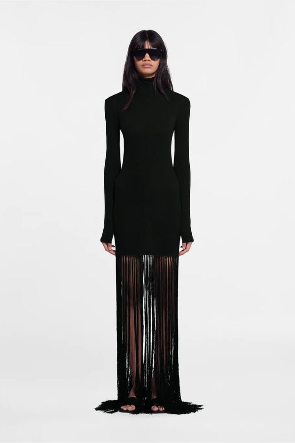 NANUSHKA - HAZINA MAXI DRESS BLACK