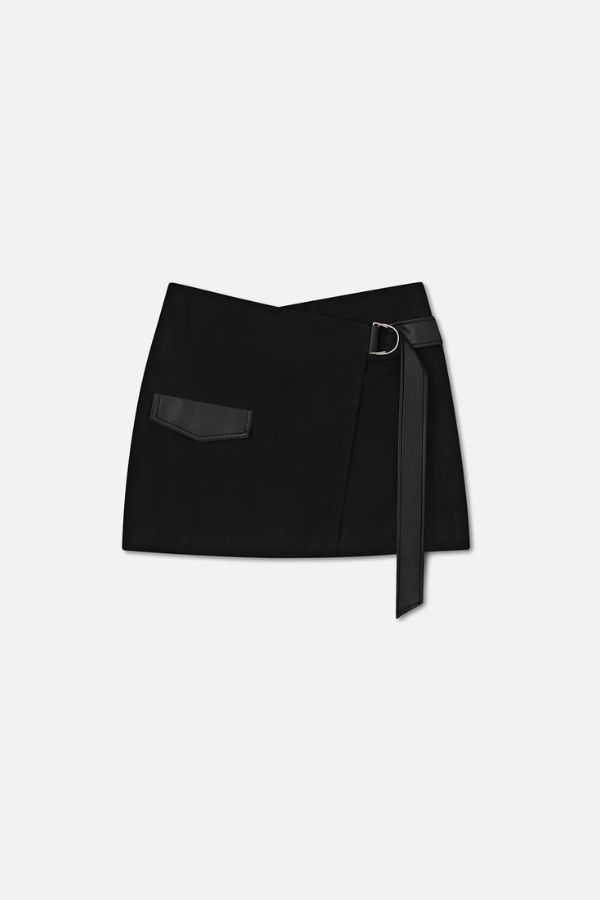 NANUSHKA - LAUREEN MINI SKIRT BLACK