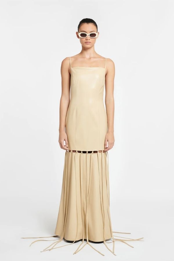 NANUSHKA - CLARY MAXI DRESS IVORY