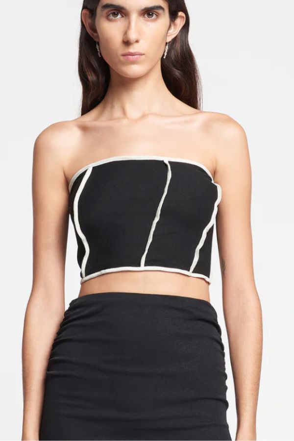 NANUSHKA - LUISA TOP BLACK