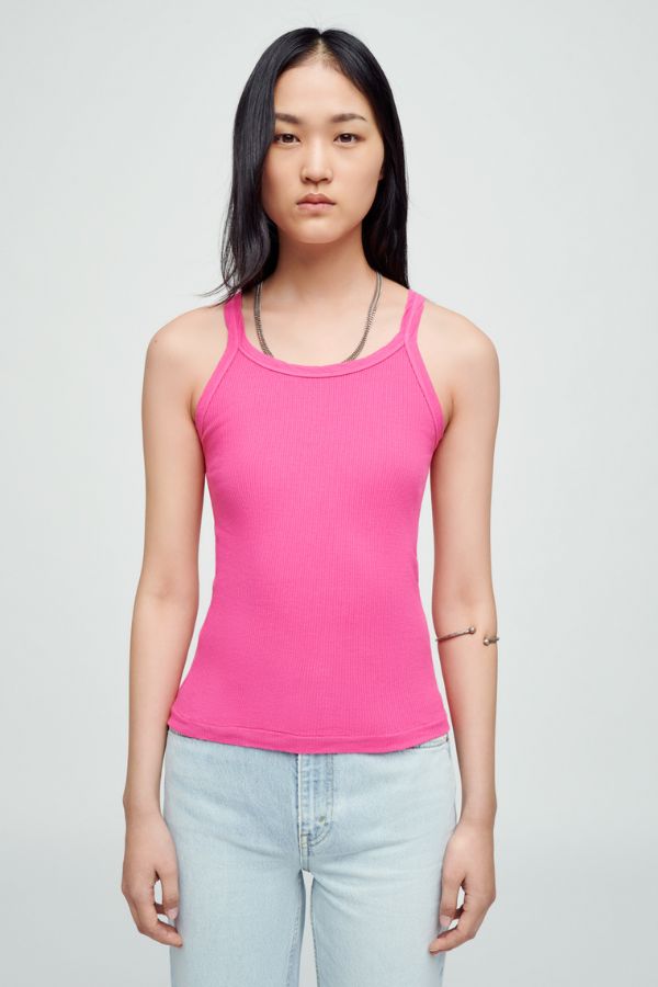 REDONE - RIBBED TANK TOP PINK