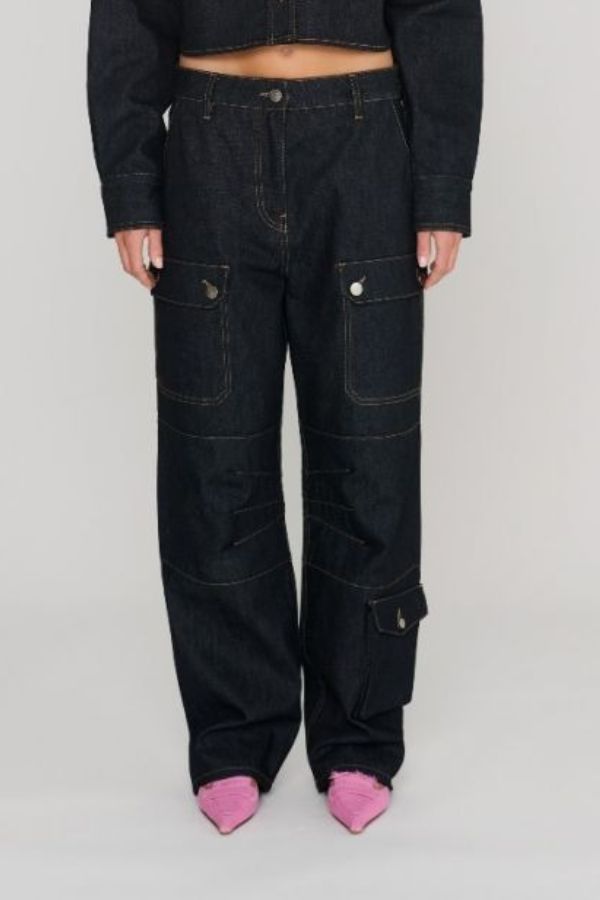 REMAIN - RAW DENIM CARGO