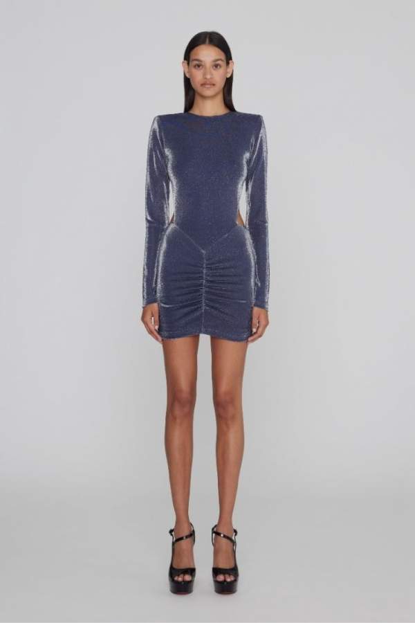 ROTATE - METALLIC OPEN DRESS