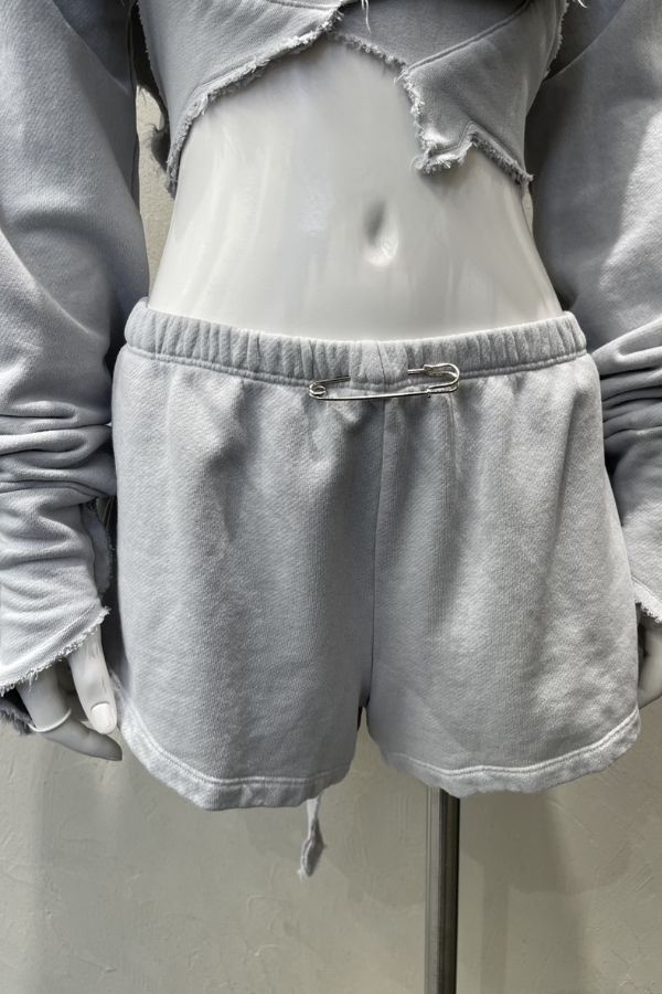 SAMI MIRO VINTAGE - MINI SAFETY PIN SWEAT SHORTS GREY