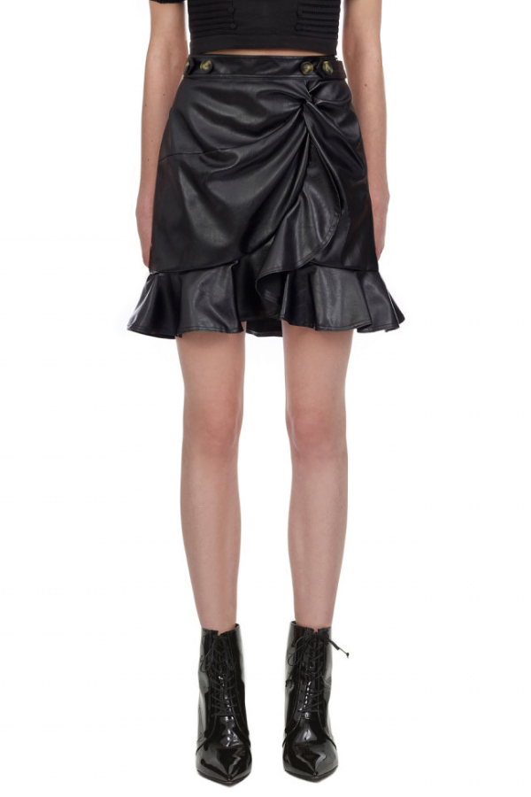 SELF PORTRAIT - 123 FAUX LEATHER MINI SKIRT