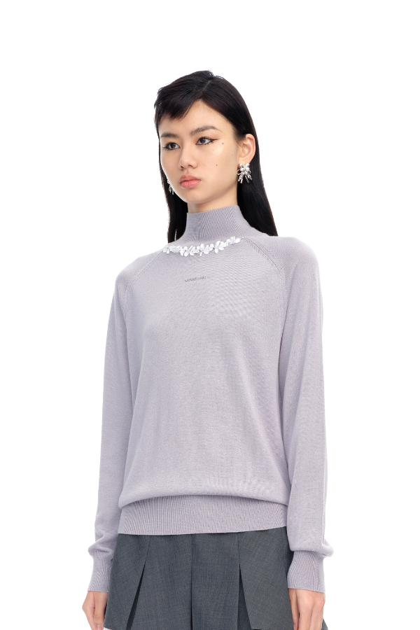 SHUSHU TONG - FSDDTO21 TURTLENECK SWEATER LILAC