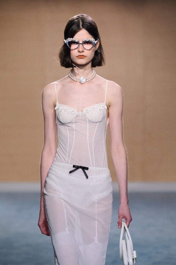 SHUSHU TONG - FSDDTO12 RUFFLED BUSTIER TOP WHITE