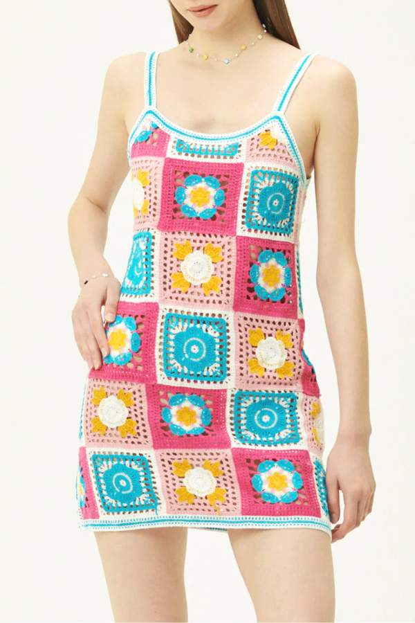 STORETS - ADELLE GRANNY SQUARE DRESS