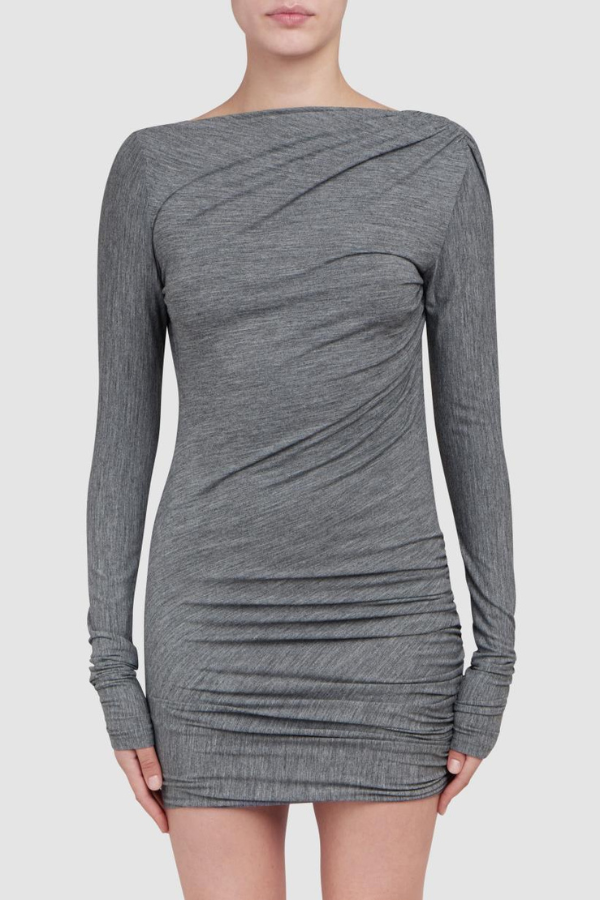 THE ANDAMANE - SOPHIE MINI DRESS GREY